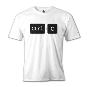 Lord T-Shirt Baba - Ctrl+C Beyaz Erkek T-shirt