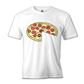 Lord T-Shirt Baba - Pizza Beyaz Erkek T-shirt