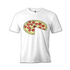 Lord T-Shirt Baba - Pizza Beyaz Erkek T-shirt