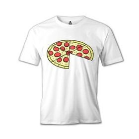 Lord T-Shirt Baba - Pizza Beyaz Erkek T-shirt