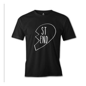 Lord T-Shirt Best Friends Kalp 1/2-2 Siyah Erkek T-shirt