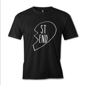 Lord T-Shirt Best Friends Kalp 1/2-2 Siyah Erkek T-shirt