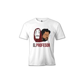 Lord T-Shirt Beyaz La Casa De Papel El Profesor Erkek T-shirt