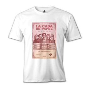 Lord T-Shirt Beyaz La Casa De Papel Perfecto Erkek T-shirt
