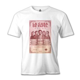 Lord T-Shirt Beyaz La Casa De Papel Perfecto Erkek T-shirt
