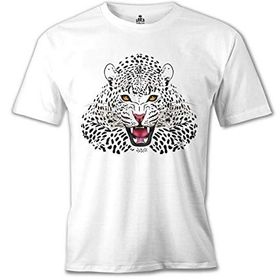 Lord T-Shirt Beyaz Leopar Beyaz Erkek T-Shirt