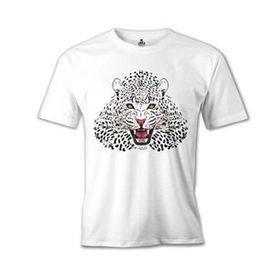 Lord T-Shirt Beyaz Leopar Beyaz Erkek T-Shirt