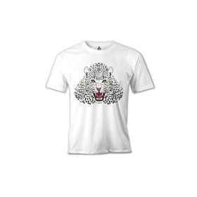Lord T-Shirt Beyaz Leopar Beyaz Erkek T-Shirt