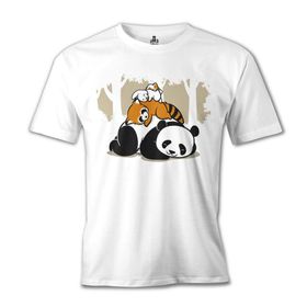 Lord T-Shirt Beyaz Sleeping Four Erkek T-shirt