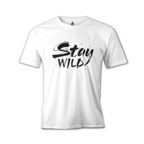 Lord T-Shirt Beyaz Stay Wild Erkek T-shirt