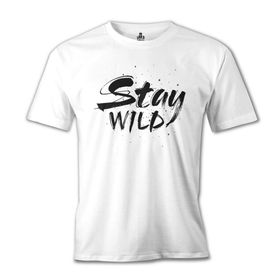 Lord T-Shirt Beyaz Stay Wild Erkek T-shirt