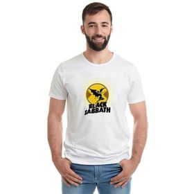 Lord T-Shirt Black Sabbath - Devil Beyaz Erkek T-shirt