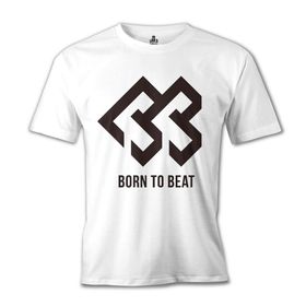 Lord T-Shirt Born to Beat - Logo Beyaz Erkek T-shirt
