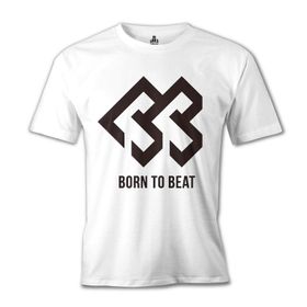 Lord T-Shirt Born to Beat - Logo Beyaz Erkek T-shirt