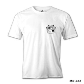 Lord T-Shirt BTS - Jimin 95 (Ön-Arka) Beyaz Erkek T-shirt