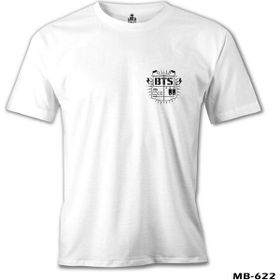 Lord T-Shirt BTS - Jimin 95 (Ön-Arka) Beyaz Erkek T-shirt