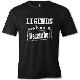 Lord T-Shirt Burç - Born in December Vintage Siyah Erkek T-shirt