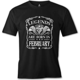 Lord T-Shirt Burç - Born in February Crown Siyah Erkek T-shirt
