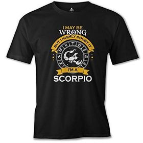 Lord T-Shirt Burç - I'am a Scorpio Siyah Erkek T-shirt