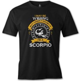 Lord T-Shirt Burç - I'am a Scorpio Siyah Erkek T-shirt