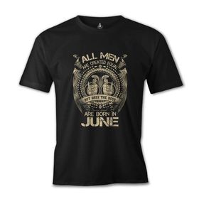 Lord T-Shirt Burç İkizler - Born in June Siyah Erkek T-shirt