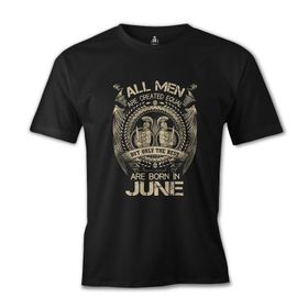 Lord T-Shirt Burç İkizler - Born in June Siyah Erkek T-shirt
