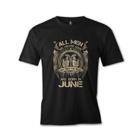Lord T-Shirt Burç İkizler - Born in June Siyah Erkek T-shirt