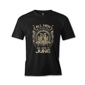 Lord T-Shirt Burç İkizler - Born in June Siyah Erkek T-shirt