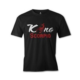 Lord T-Shirt Burç - Scorpio King Siyah Erkek T-shirt