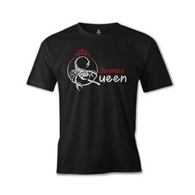 Lord T-Shirt Burç - Scorpio Queen Siyah Erkek T-shirt