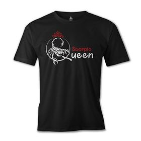 Lord T-Shirt Burç - Scorpio Queen Siyah Erkek T-shirt