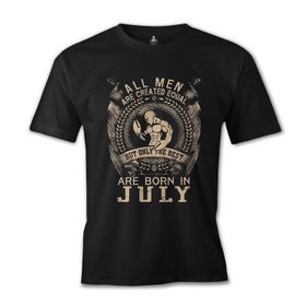 Lord T-Shirt Burç Yengeç- Born in July Siyah Erkek T-shirt
