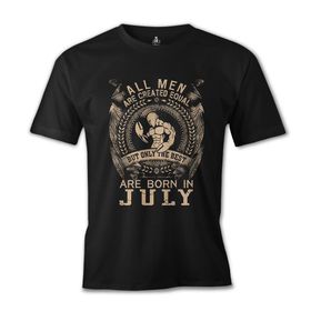 Lord T-Shirt Burç Yengeç- Born in July Siyah Erkek T-shirt