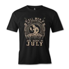 Lord T-Shirt Burç Yengeç- Born in July Siyah Erkek T-shirt