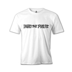 Lord T-Shirt Burn the Priest - Logo Beyaz Erkek T-shirt