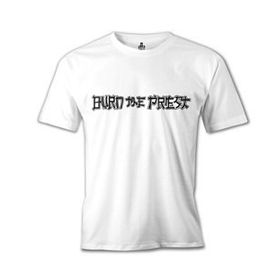 Lord T-Shirt Burn the Priest - Logo Beyaz Erkek T-shirt