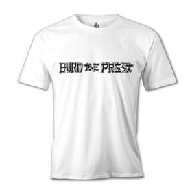 Lord T-Shirt Burn the Priest - Logo Beyaz Erkek T-shirt
