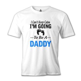 Lord T-Shirt Can't Keep Calm - Blue Daddy Beyaz Erkek T-shirt