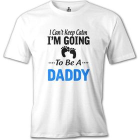 Lord T-Shirt Can't Keep Calm - Blue Daddy Beyaz Erkek T-shirt