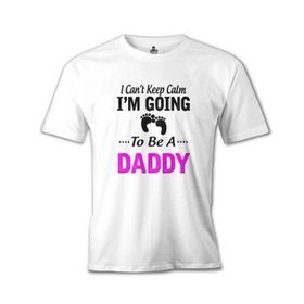 Lord T-Shirt Can't Keep Calm - Pink Daddy Beyaz Erkek T-shirt