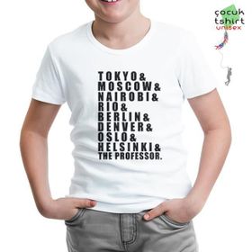 Lord T-Shirt ÇB-869 Beyaz La Casa De Papel Team Erkek Çocuk T-shirt