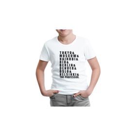 Lord T-Shirt ÇB-869 Beyaz La Casa De Papel Team Erkek Çocuk T-shirt