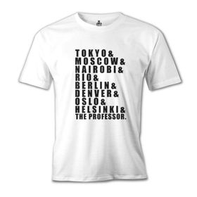 Lord T-Shirt ÇB-869 Beyaz La Casa De Papel Team Erkek Çocuk T-shirt