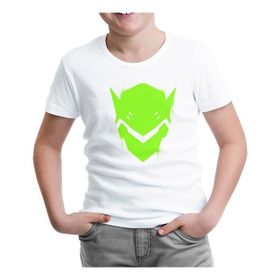 Lord T-Shirt ÇB-875 Beyaz Overwatch Genji Logo Erkek Çocuk T-shirt