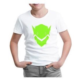 Lord T-Shirt ÇB-875 Beyaz Overwatch Genji Logo Erkek Çocuk T-shirt