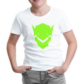 Lord T-Shirt ÇB-875 Beyaz Overwatch Genji Logo Erkek Çocuk T-shirt