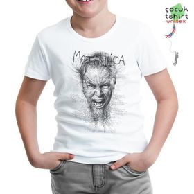 Lord T-Shirt ÇB-886 Beyaz Metallica Enter Sandman Erkek Çocuk T-shirt