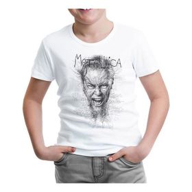 Lord T-Shirt ÇB-886 Beyaz Metallica Enter Sandman Erkek Çocuk T-shirt