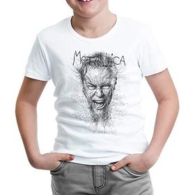 Lord T-Shirt ÇB-886 Beyaz Metallica Enter Sandman Erkek Çocuk T-shirt
