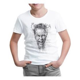 Lord T-Shirt ÇB-886 Beyaz Metallica Enter Sandman Erkek Çocuk T-shirt